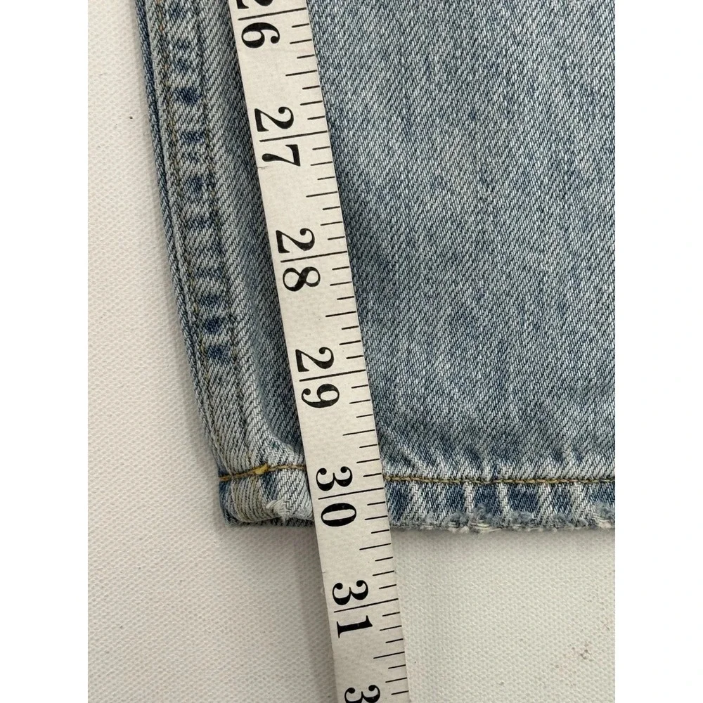 Agolde Criss Cross Jeans Womens Size 26 Blue Light Wash Denim Button Fly USA - Picture 9 of 11